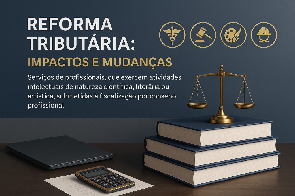 Reforma Tributária Impactos e Mudanças - Serviços de profissionais, que exercem atividades intelectuais de natureza científica, literária ou artística, submetidas à fiscalização por conselho profissional